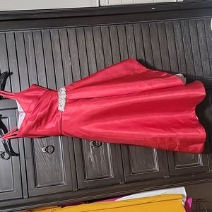 Red formal pageant dress girls